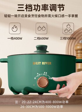 全自动旋钮电火锅一体炒菜电炒锅多功能料理锅蒸煎炒涮不粘电煮锅