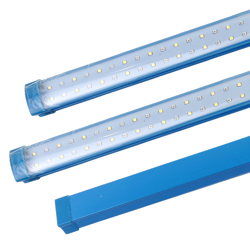 螃蟹海鲜池鱼缸LED照明灯节能防水方管蓝色外壳PVC管道配件灯光