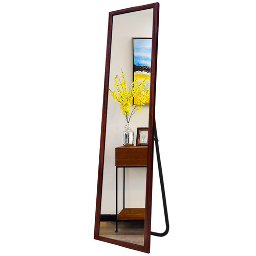 伯仑 简约穿衣镜全身落地镜带支架试衣镜宿舍卧室家用镜服装店镜