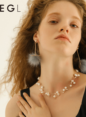 ZENGLIU淡水珍珠毛衣项链女锁骨链韩国简约百搭衣服配饰脖子饰品