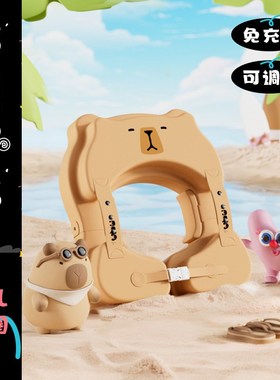 Voutdoing卡皮巴拉婴儿游泳圈可调节儿童免充气腋下圈6个月以泳圈