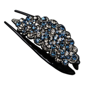 韩式 盘发发夹水钻大号鸭嘴夹发卡头饰奢华满钻优雅发饰百搭一字夹