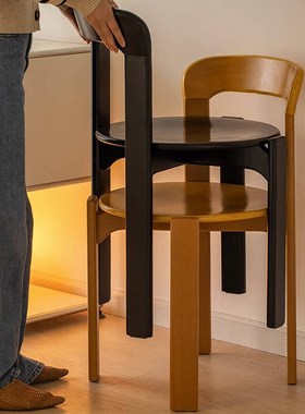 艾森朗特中古rey餐椅家用设计师实木椅北欧书桌靠背凳复古餐桌椅