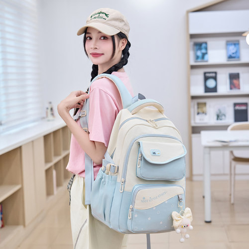 女生学生大容量减负防水双肩书包