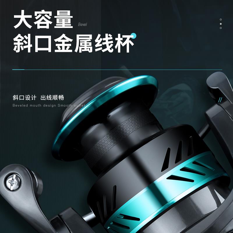 皓顿渔海轮纺车轮全金属轮不锈钢路亚海轮DK纺车轮竿物远投轮杆轮