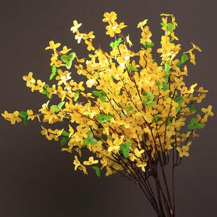 仿真花迎春花假花插花花束办公室家居客厅摆设装饰绢花花束花艺