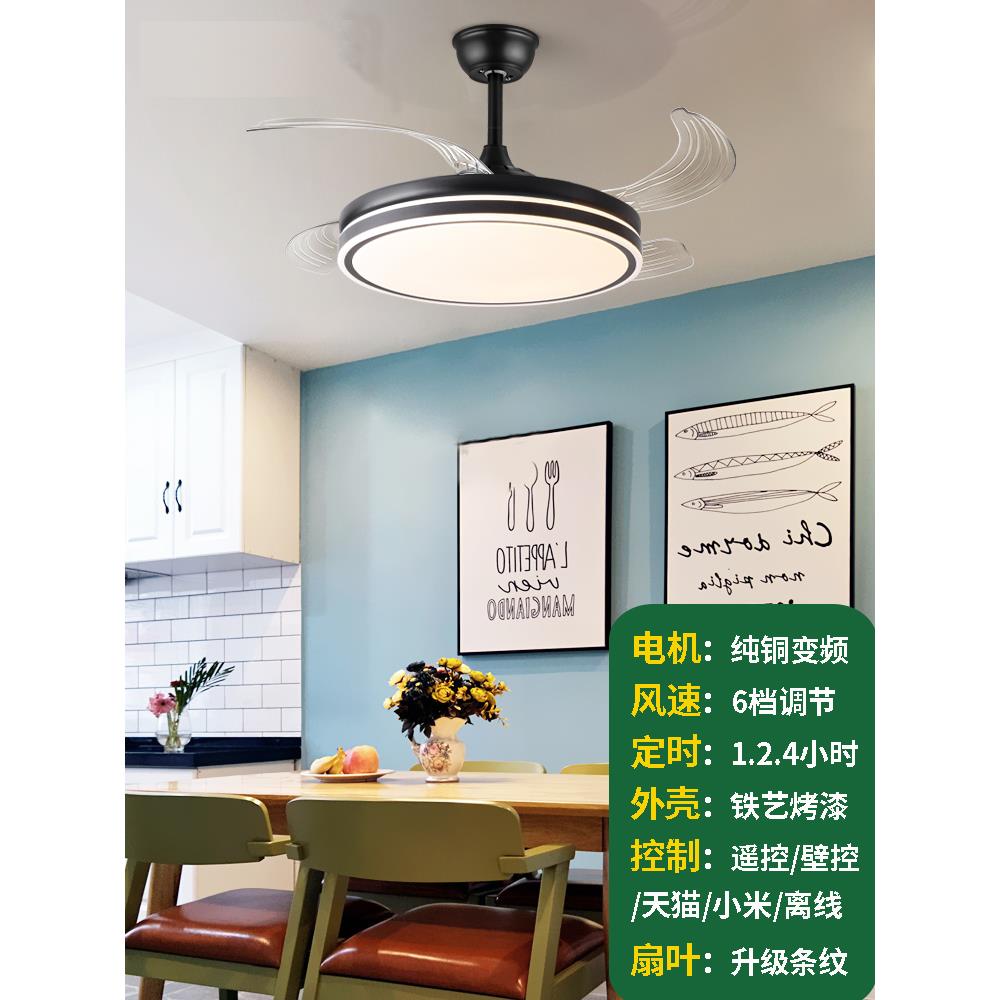 隐形风扇灯2025新款吊扇灯吸顶家用客厅房间餐厅卧室书房电扇吊灯