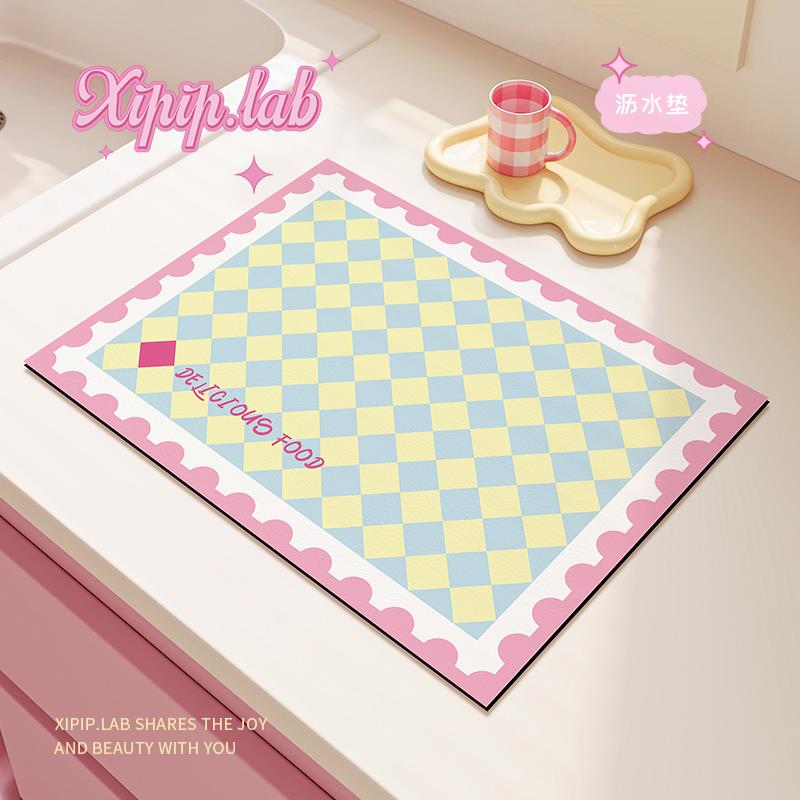 xipiplab厨房台面沥水垫碗碟碗筷餐桌隔热茶盘杯垫吸水垫防滑餐垫