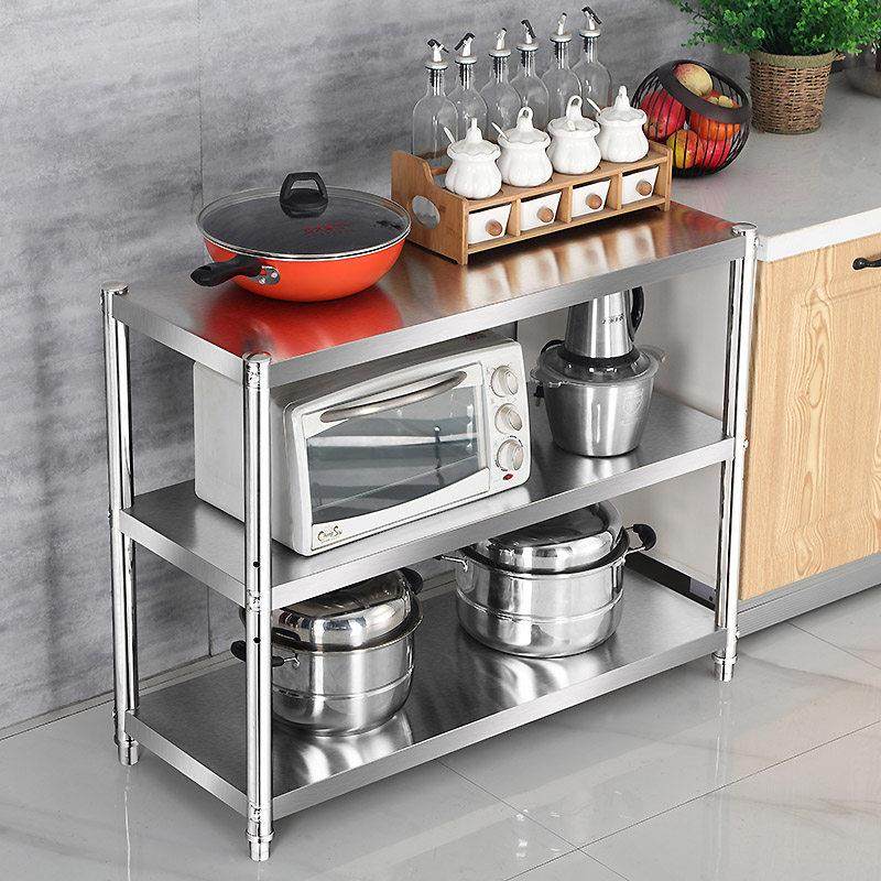 加厚304不锈钢厨房置物架3 三层微波炉烤箱收纳架多层落地储物架,厨房/烹饪用具,厨房置物架/置物柜/角架,淘宝优惠券,粉丝福利购,淘宝优惠卷