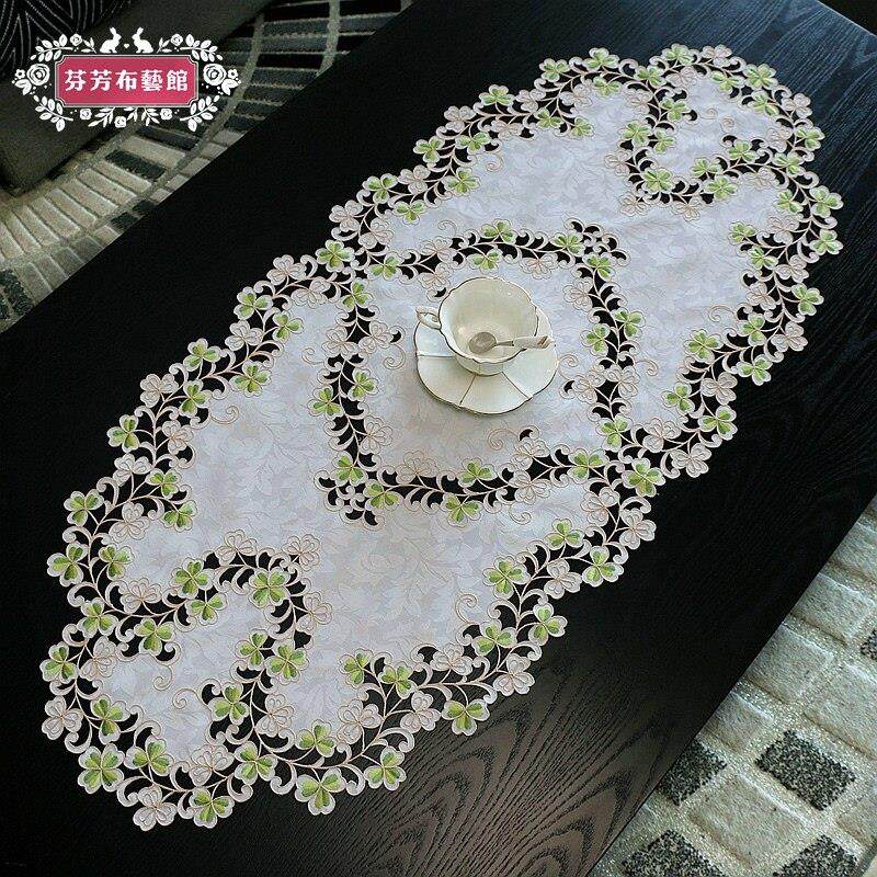 刺绣镂空桌布现代简约田园清新餐桌垫多用盖巾绣花布艺桌旗茶几巾,居家布艺,桌布,淘宝优惠券,粉丝福利购,淘宝优惠卷