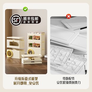 通用半封闭式 猫窝四季 安全感别墅猫咪钻洞躲避屋睡窝宠物双层猫床