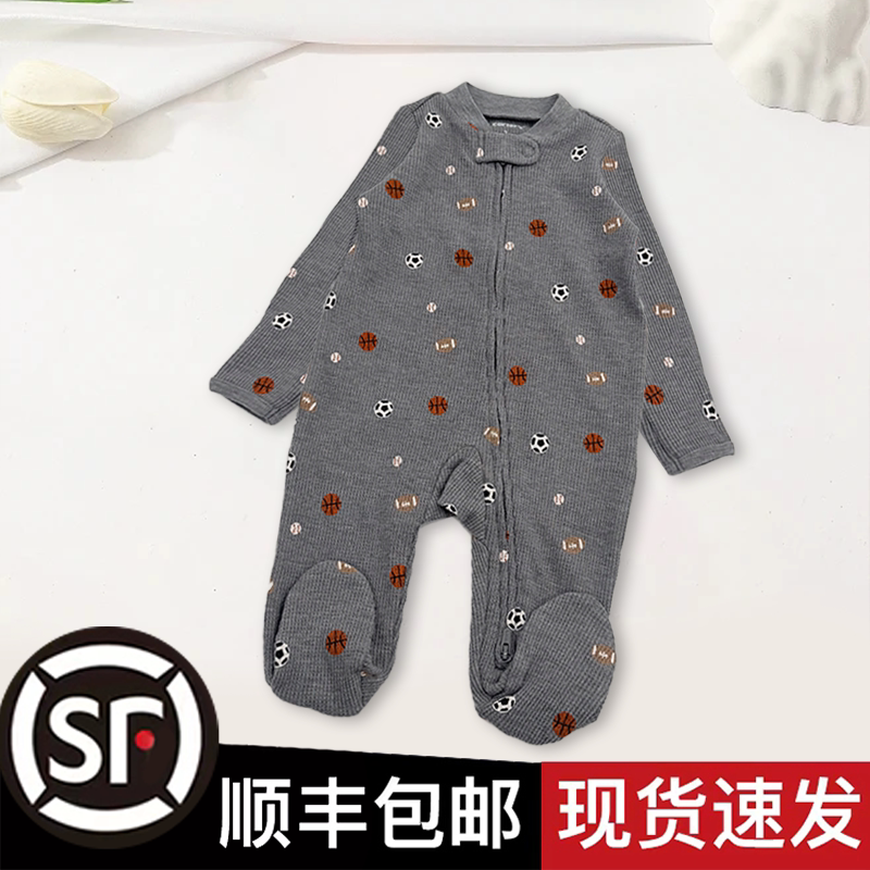 Carter's纯棉婴儿长袖哈衣柔软