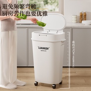大号大容量客厅带盖轻奢高颜值 厨房垃圾桶免弯腰家用2025新款