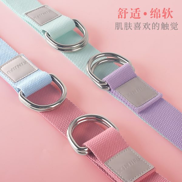 瑜伽格绳瑜伽弹力无绳伸展带m绑腿瑜伽舞蹈棉拉伸带2.5涤辅助