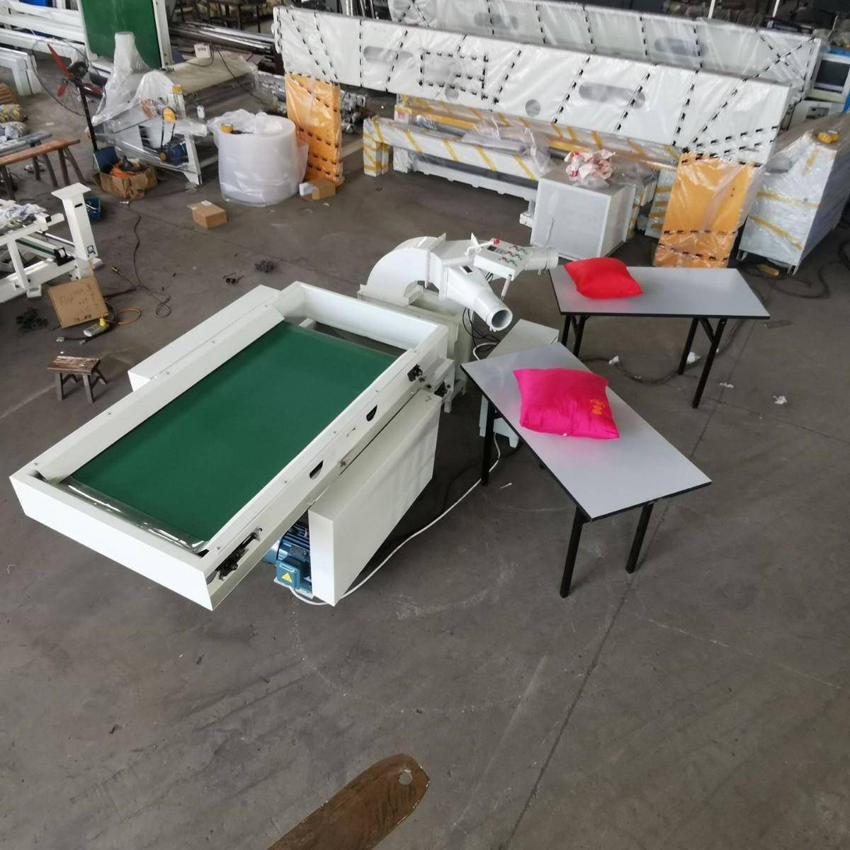 厂家直供双填充口工业充枕机枕头靠枕坐垫填充机抱枕充绒机