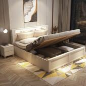 全实木床2x2.2米气压高箱储物床加宽两米箱体收纳1.8米双人床主卧