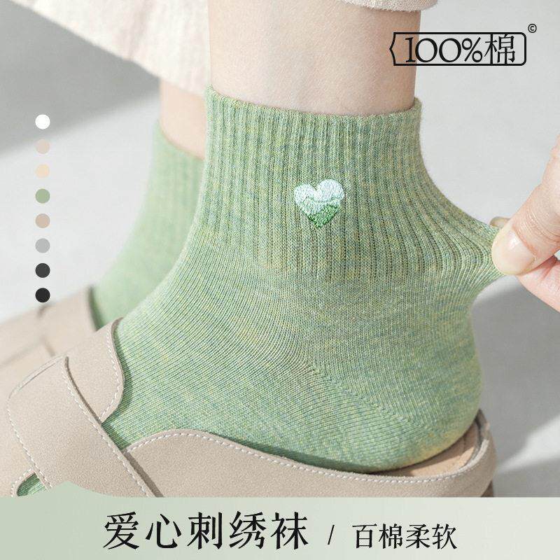 早春漂亮袜子独特袜子女短款夏季薄款可爱日系吸汗百搭短袜