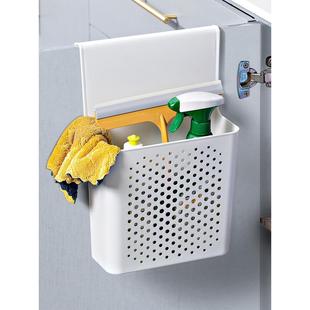 厨房柜门内侧置物架收纳盒门后挂钩保鲜膜袋橱柜门挂篮神器收纳架