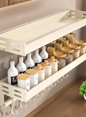 长30cm40/50/60/70/80宽13.5厨房调料置物架白色多功能墙上收纳架