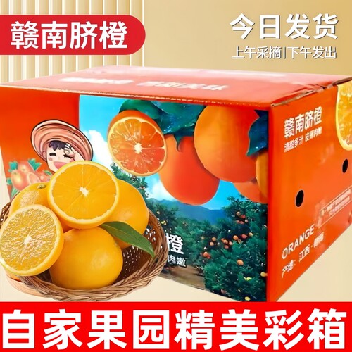 正宗江西赣南脐橙早熟10新鲜当季水大果整箱产地直发手剥橙子甜橙