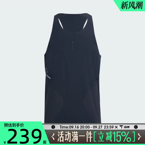 滔搏adidas阿迪达斯男子百搭宽松舒适运动训练休闲无袖T恤KG6339