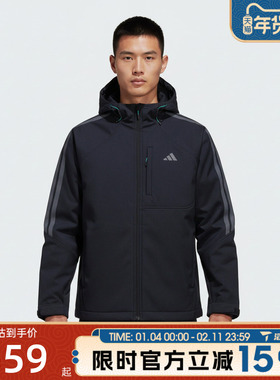 滔搏adidas阿迪达斯男子TH SOFTSHELL JK运动健身夹克外套KR2498