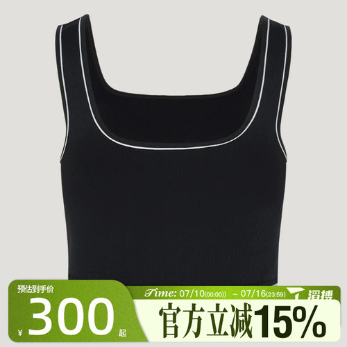 滔搏adidas阿迪达斯三叶草女子WAISTBAND TANK运动休闲背心LF4590