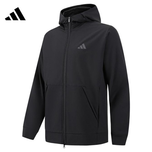 滔搏adidas阿迪达斯男子百搭宽松舒适运动连帽健身夹克外套IN5607