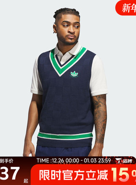 滔搏adidas阿迪达斯三叶草男子S Knit Vest针织套头衫JN9736