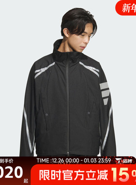 滔搏adidas阿迪达斯男子FOS运动训练休闲百搭立领夹克外套KF0690