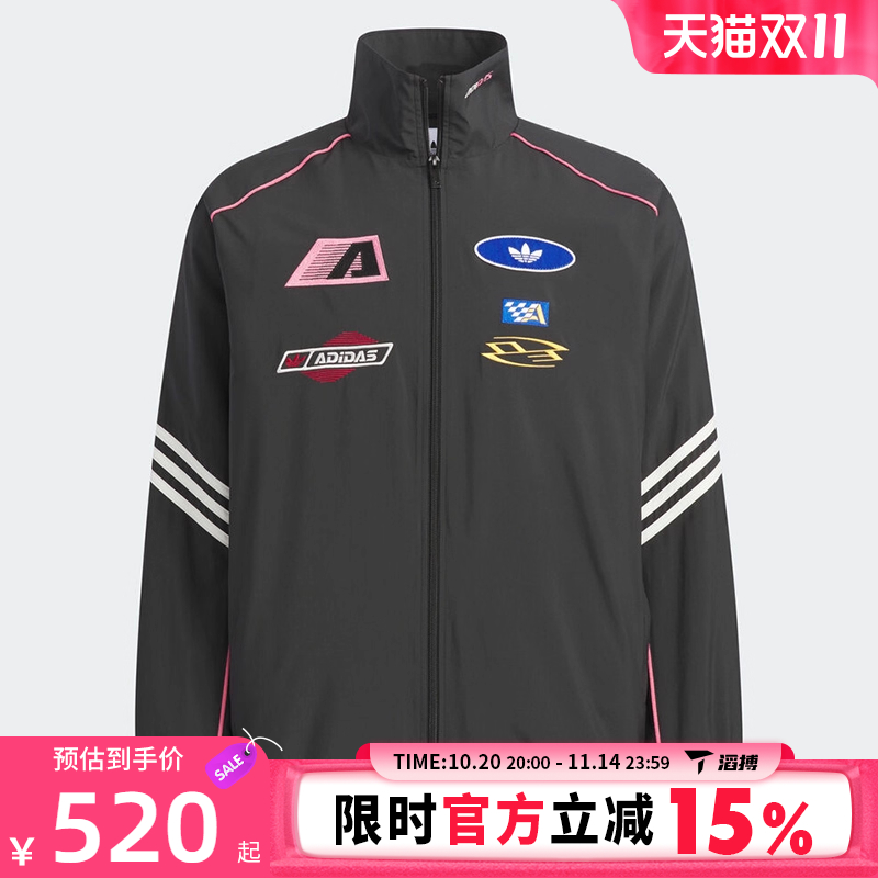 adidas阿迪达斯三叶草赛车风女子MOTOJKTW运动健身夹克外套KG6676