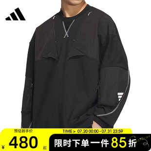 T運動休閑長袖 adidas阿迪達斯男女FUSTL T恤JM8636