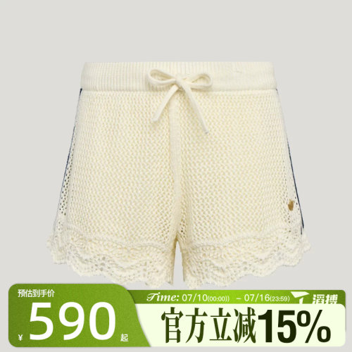滔搏adidas阿迪达斯三叶草女子南法假日度假风运动休闲短裤KX0723