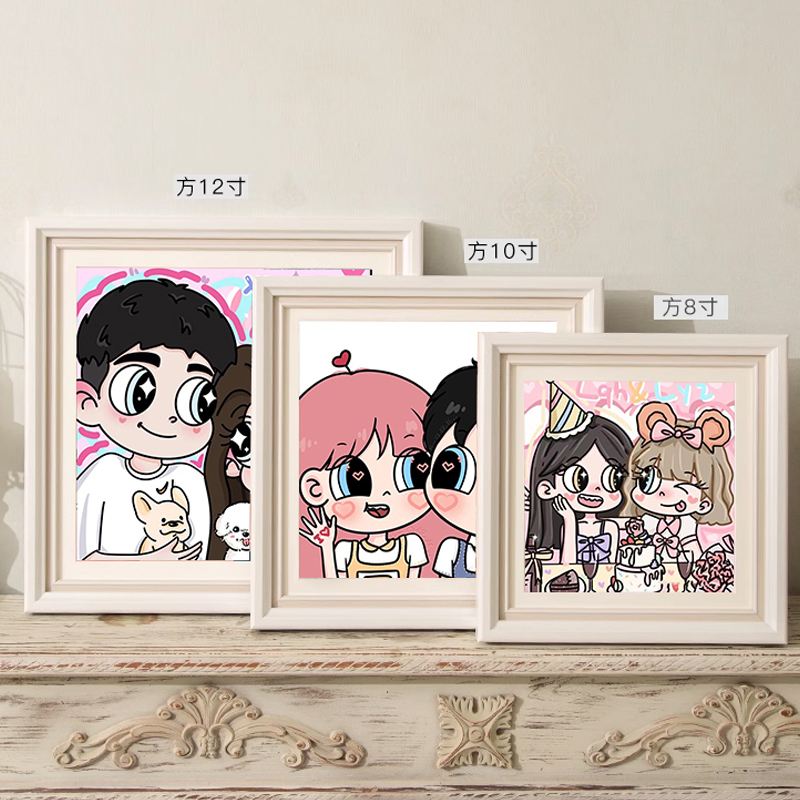 简约画框摆台6寸8寸10寸装饰挂墙装代洗照片定制任意尺寸