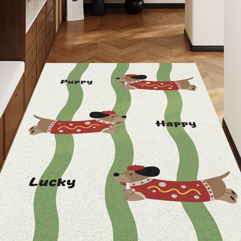 丝圈进门地垫卡通可爱入户门垫门外门口蹭脚垫可裁剪玄关防滑地毯