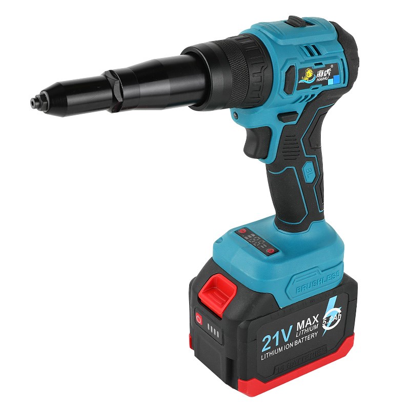 海虎VW充电拉铆钉枪全自动拉铆枪压铆枪无刷锂电池抽芯电动拉钉抢