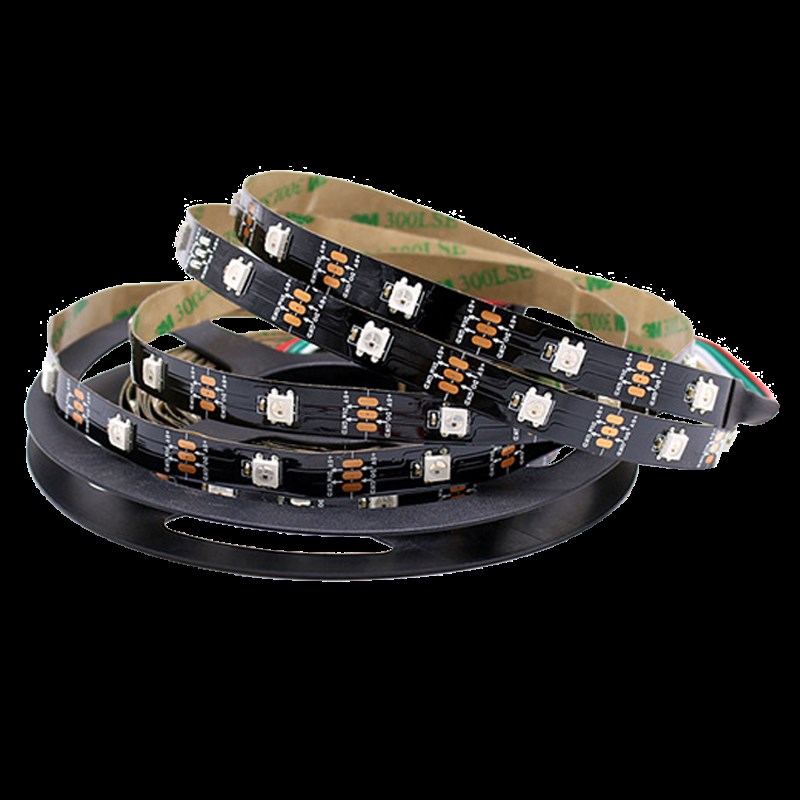 ws2812b幻彩LED灯带30珠裸板不防水跑马流水可编程全彩软灯条5V