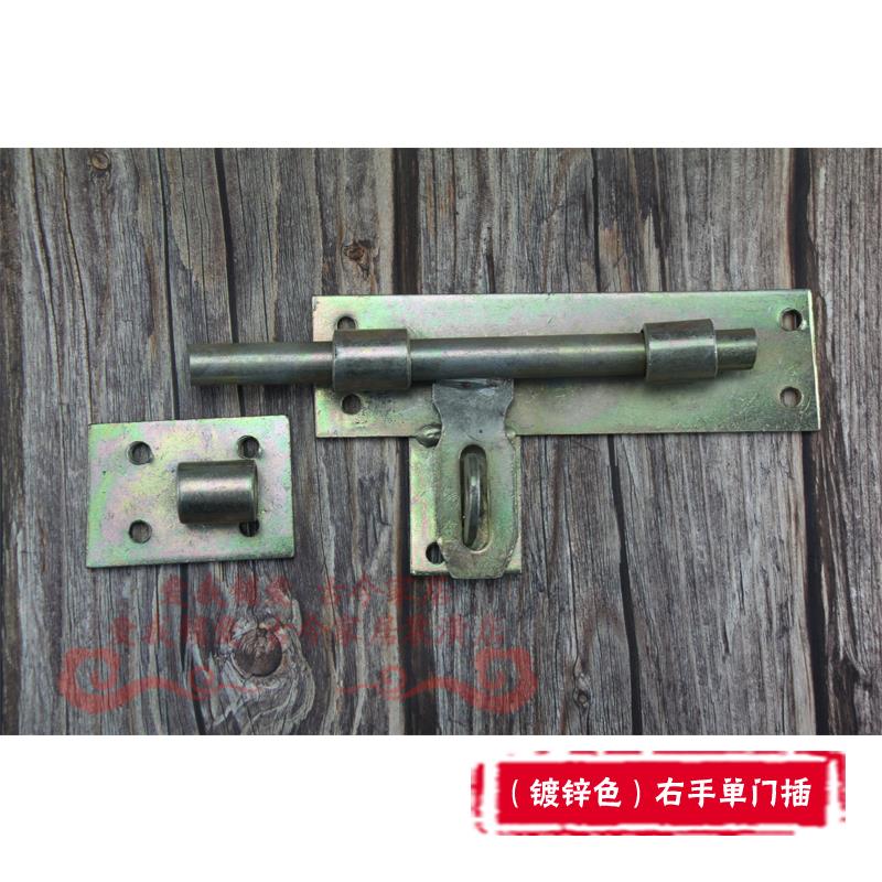 老式木门铁门栓焊接大扣门中式门插销民宿门扣农家院大门锁横式古