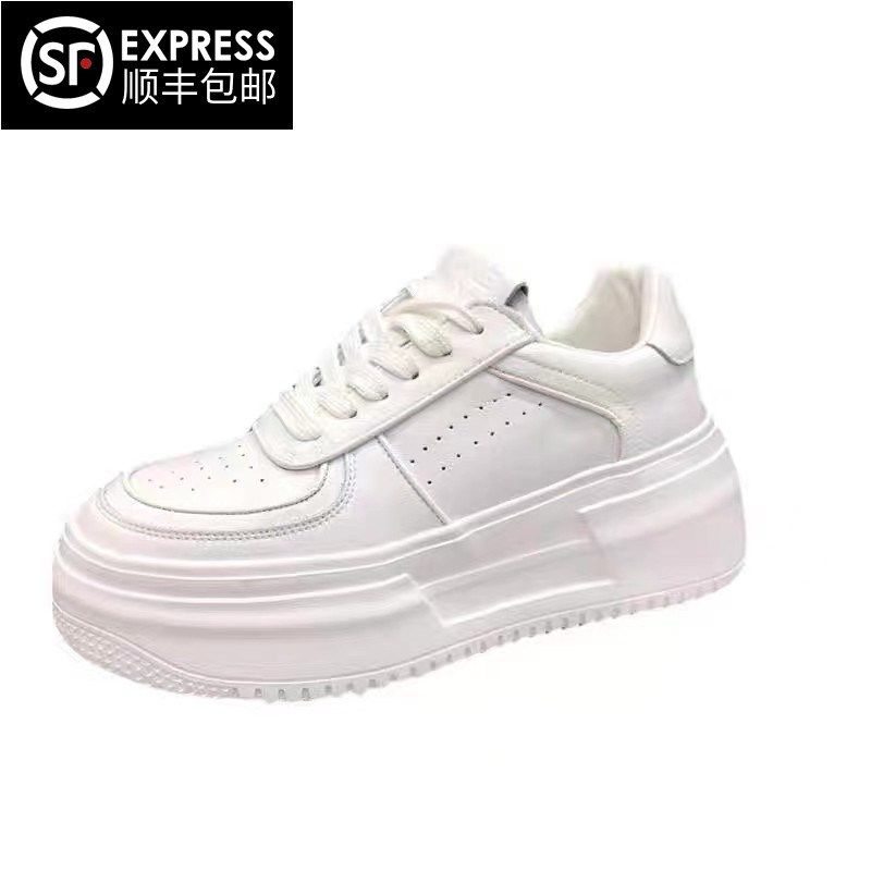 厚底松糕鞋子女2023年新款春夏季学生I增高透气小白鞋运动休闲板,女鞋,休闲板鞋,淘宝优惠券,粉丝福利购,淘宝优惠卷