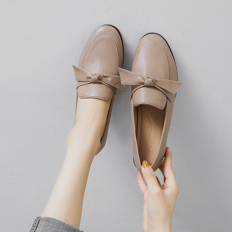 法式仙女b风2025超软平底小皮鞋春秋新款英伦风豆豆鞋休闲通勤单,女鞋,时尚休闲鞋,淘宝优惠券,粉丝福利购,淘宝优惠卷