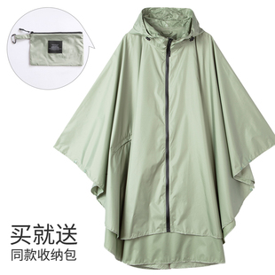 时尚 雨披骑E车走路漂流玩水服旅行徒步防 斗篷雨衣大码 潮流风衣式