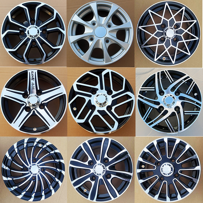 145/70R12铝圈轮毂135/1557012四轮电L动车新能源老头乐12寸口改
