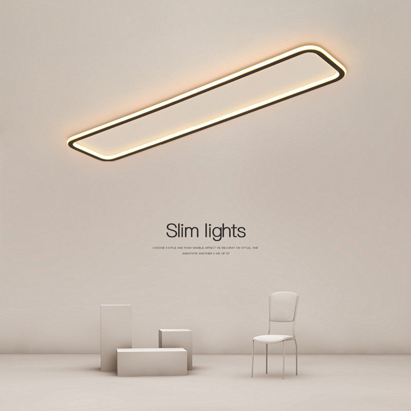 长条过道灯现代简约leds吸顶灯阳台走廊灯极简衣帽间玄关入户灯具