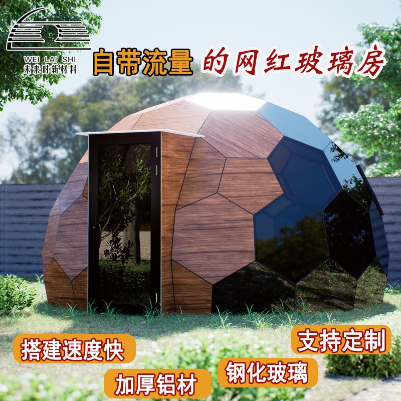 室外玻璃星空房网红景区穹顶民宿篷D房大型球形保温露营透明泡泡