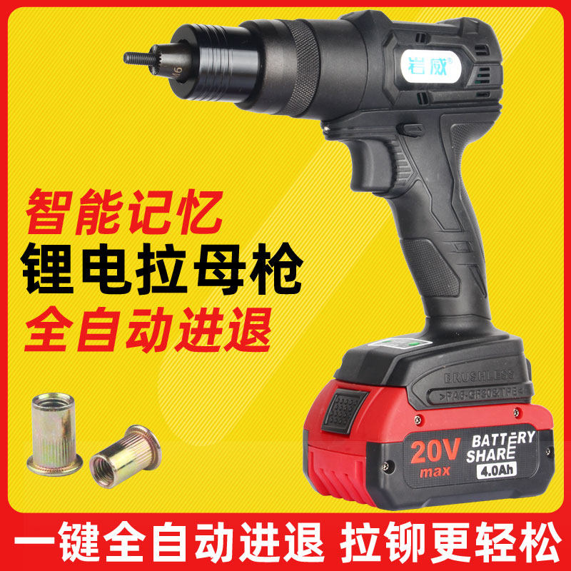 电动拉铆枪拉帽枪铆螺母枪全自动卯丁F罗姆抢柳螺丝转换头工具锂