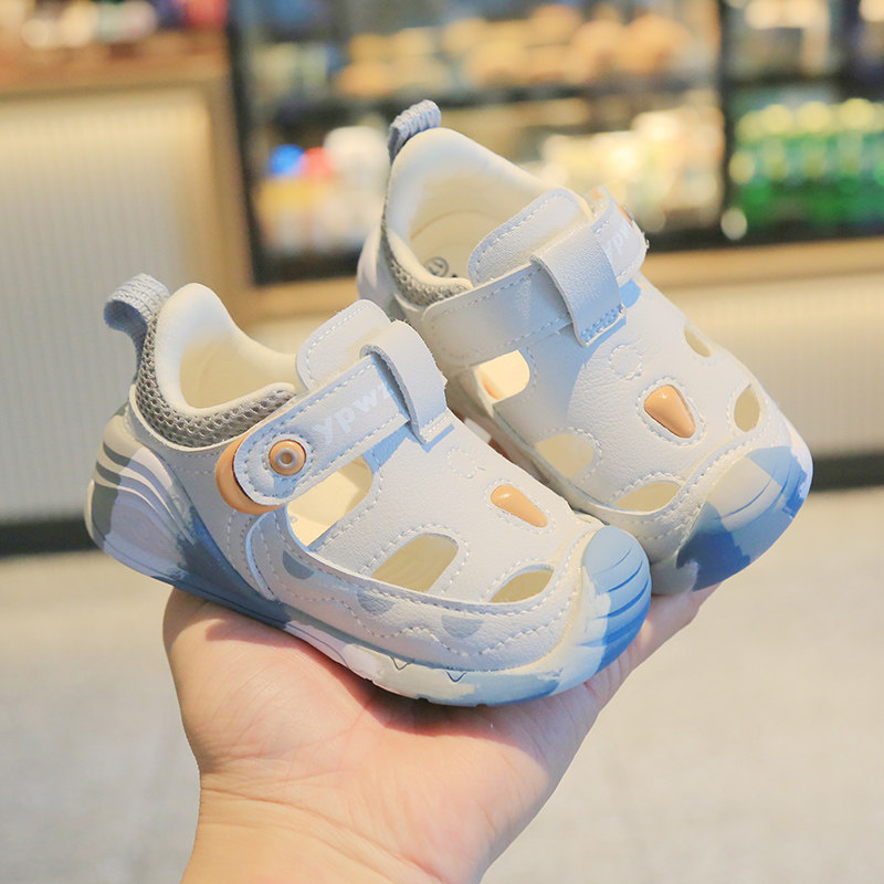 女宝宝机能凉鞋包头6到1s2个月0一1岁8软底防滑婴儿学步鞋男宝夏