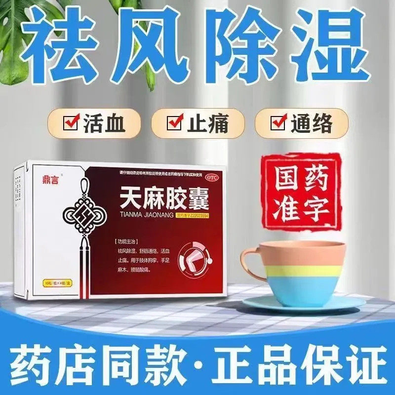 用于祛风除湿 舒筋通络 活血止痛 鼎言天麻胶囊0.25g*40粒/盒