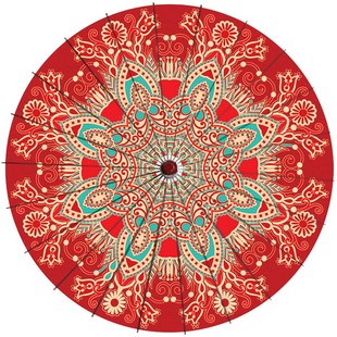 红色油纸伞女汉服古风伞舞蹈伞中式婚礼喜庆新娘伞装饰吊顶道具伞