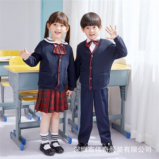 升级版青青世界深圳校服小学生冬装童女童长袖冬季礼服衬衫裙子升