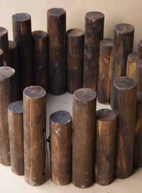 木栅栏碳化篱笆花坛装饰庭院围栏园艺防腐木桩护栏仿古做旧圆木